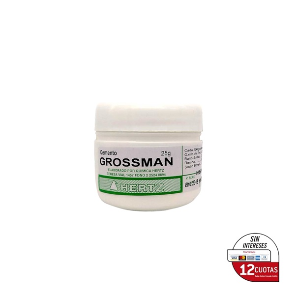 Cemento Grossman Polvo 30grs. Hertz