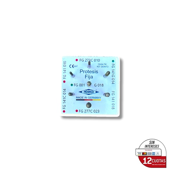 Horico Kit de Protesis Fija 7 Fresas.