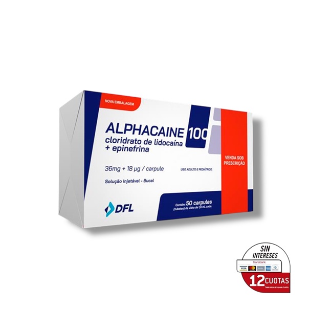 Anestesia Alphacaine DFL 2% 1:100.000